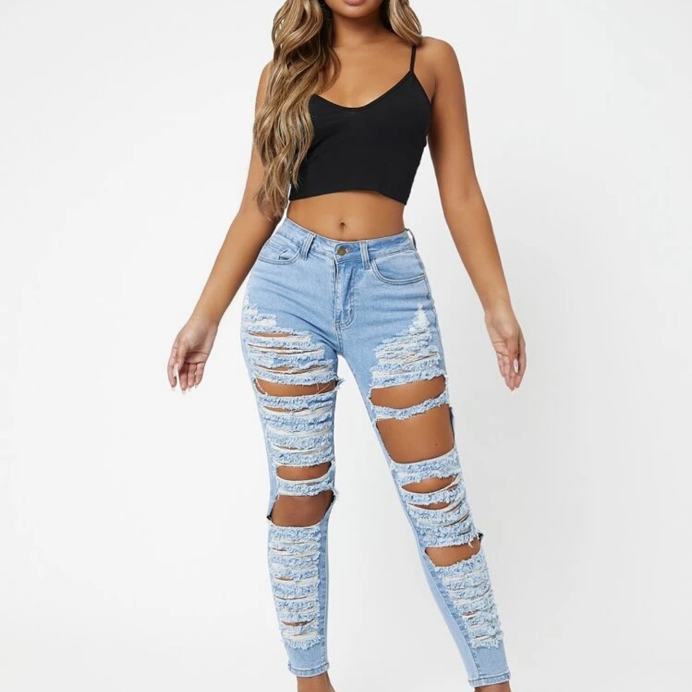 SXY light washed skinny jeans